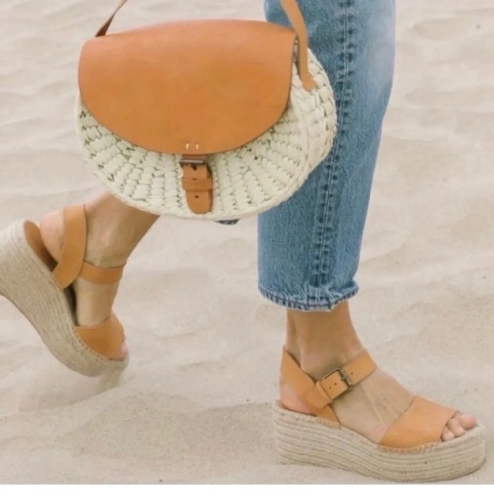 Soludos Minorca High Platform Sandal in Nude Size US 9.5 - Picture 2 of 13